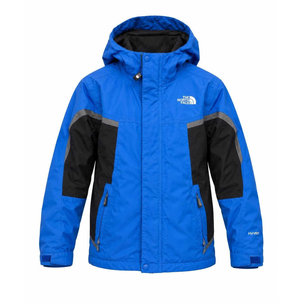 The North Face Boys HyVent 3-in-1 Triclimate Jacket Blue Black Fleece L 14/16